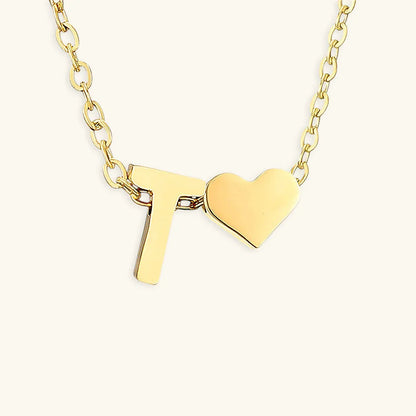 [ElanLuxe]Ria Initial Letter Gold Necklace