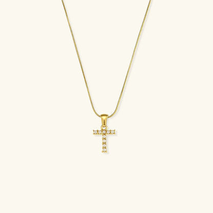 [ElanLuxe]Augustine Initial Letter Pearl Necklace