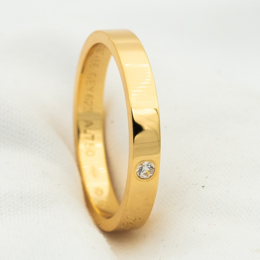 [ElanLuxe Jewelry]LOVE RING 4MM 1 DIAMOND