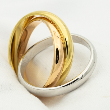 [ElanLuxe Jewelry]TRINITY RING GOLD PINK GOLD SILVER