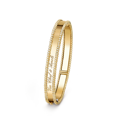 [ElanLuxe Jewelry]CLOVER PERLEE BRACELET SIGNATURE ENGRAVING SERIES