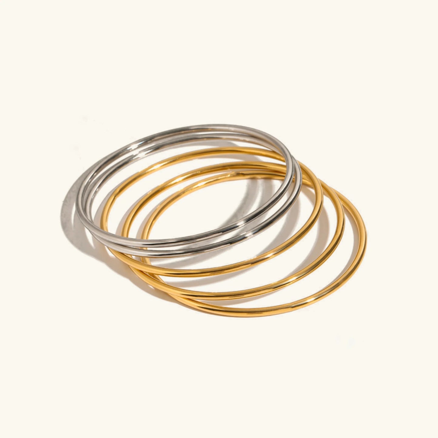 [ElanLuxe]Shannon Gold Bangle Set