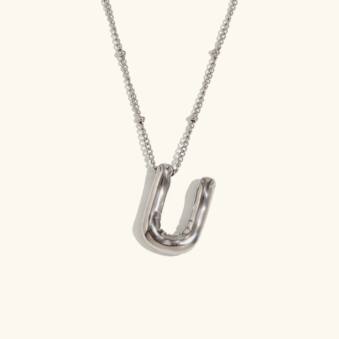 [ElanLuxe]Balloon Gold Initial Necklace