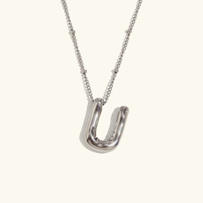 [ElanLuxe]Balloon Gold Initial Necklace