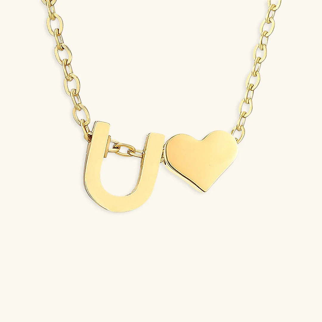 [ElanLuxe]Ria Initial Letter Gold Necklace