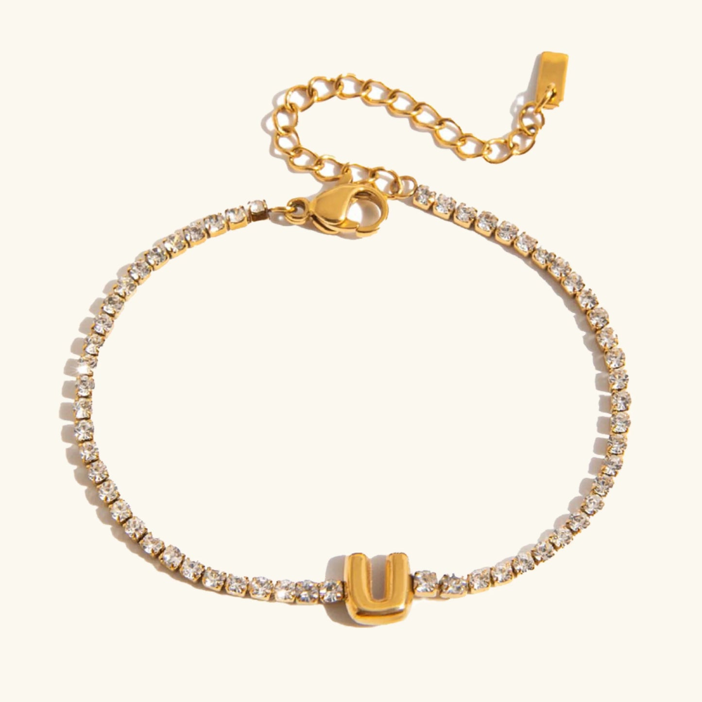 [ElanLuxe]Avaria Bubble Letter Tennis Bracelet
