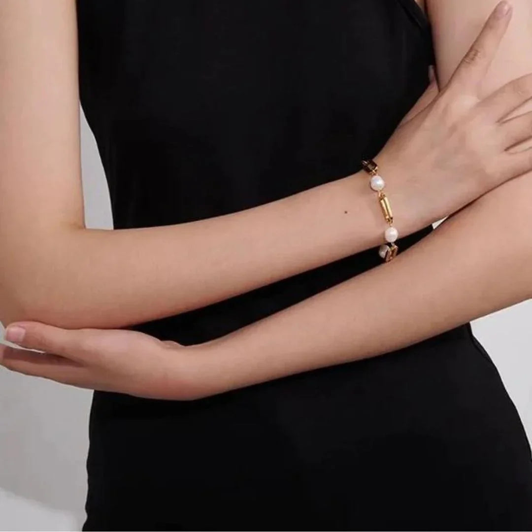 [ElanLuxe]Janna Pearl Chain Bracelet