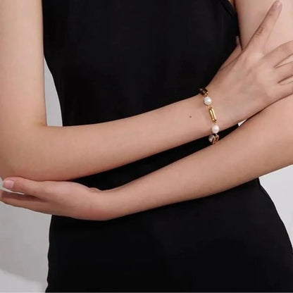 [ElanLuxe]Janna Pearl Chain Bracelet