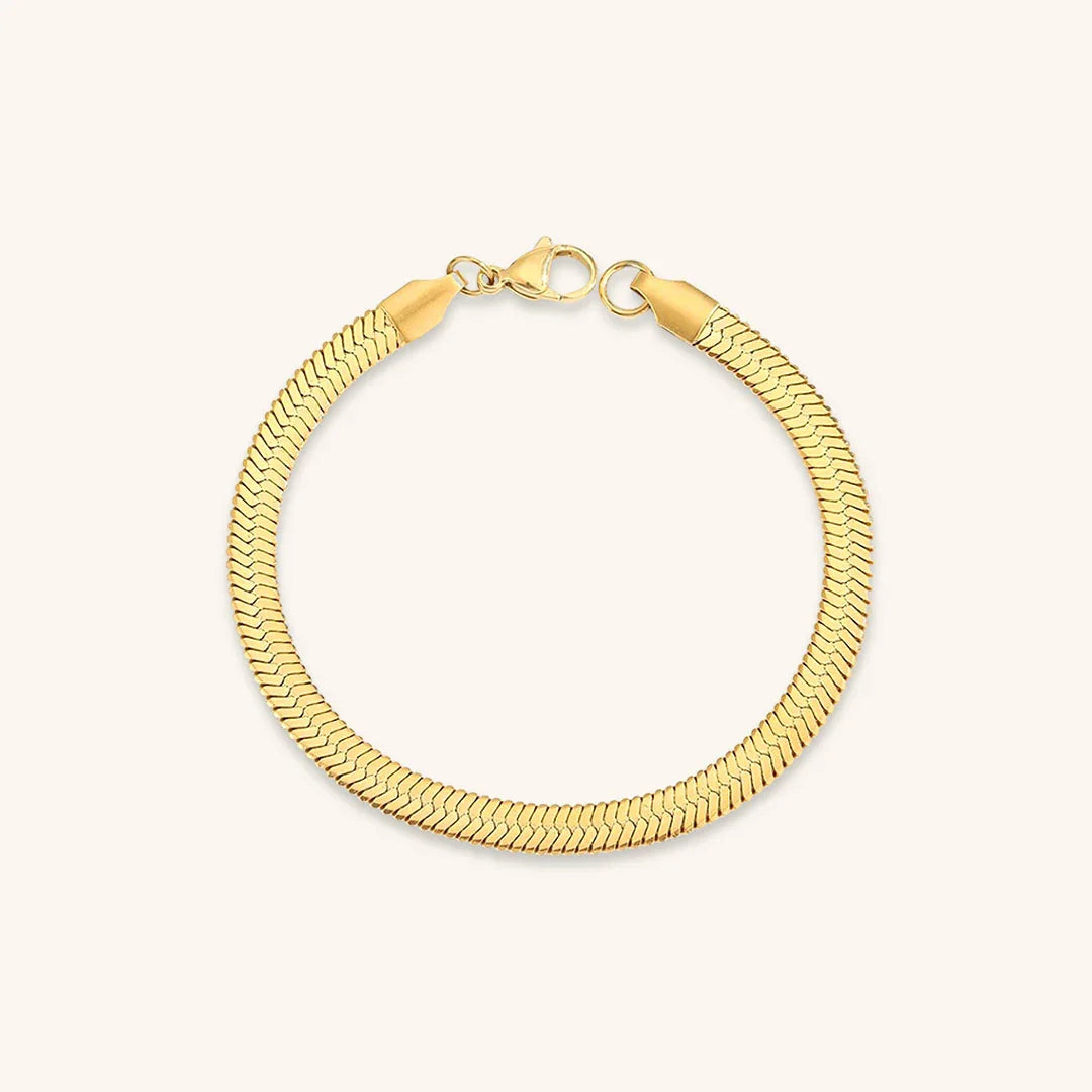 [ElanLuxe]Vida Gold Herringbone Bracelet