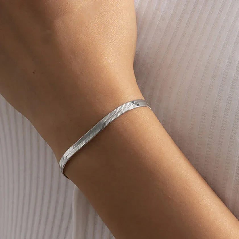 [ElanLuxe]Vida Gold Herringbone Bracelet