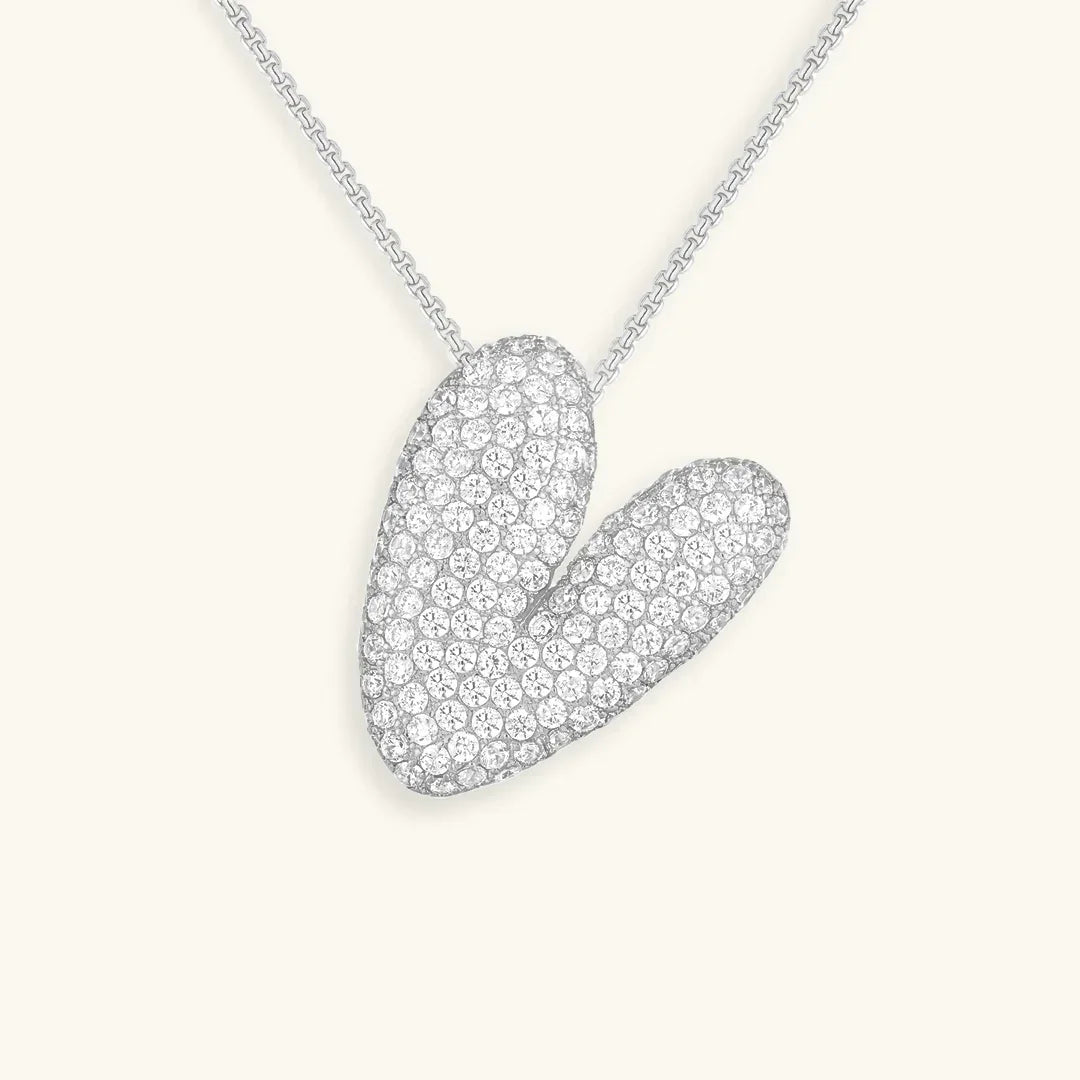 [ElanLuxe]Bubble Initial Diamond Necklace