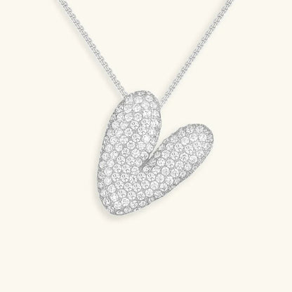 [ElanLuxe]Bubble Initial Diamond Necklace