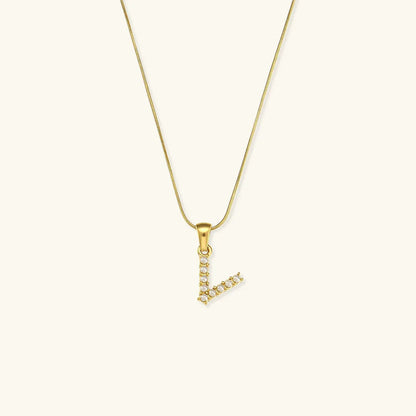[ElanLuxe]Augustine Initial Letter Pearl Necklace