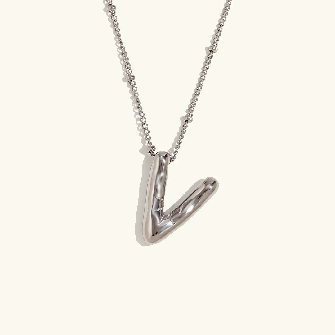 [ElanLuxe]Balloon Gold Initial Necklace