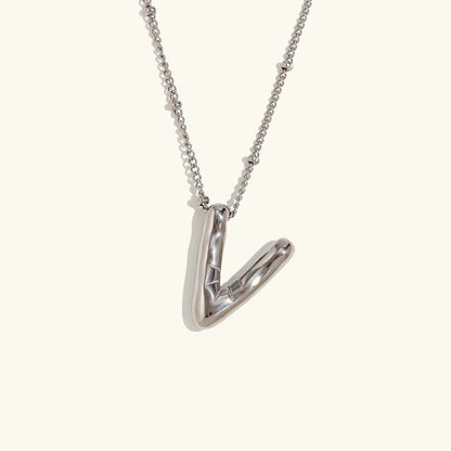 [ElanLuxe]Balloon Gold Initial Necklace