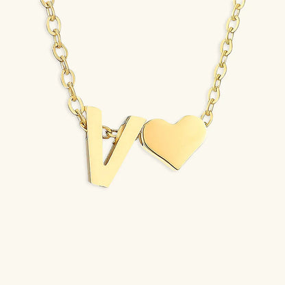[ElanLuxe]Ria Initial Letter Gold Necklace