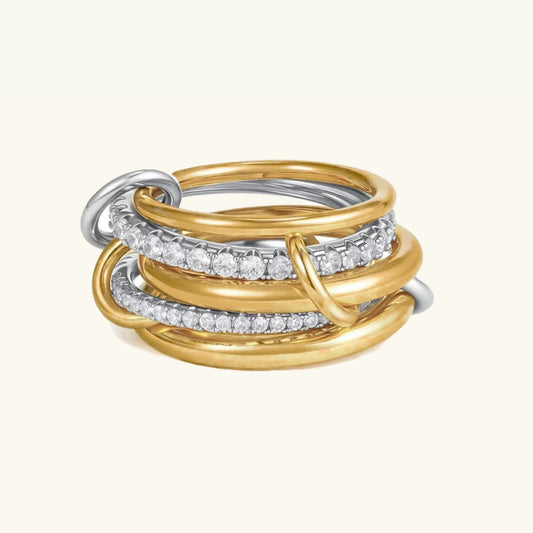 [ElanLuxe]Vera Stacked Diamond Ring