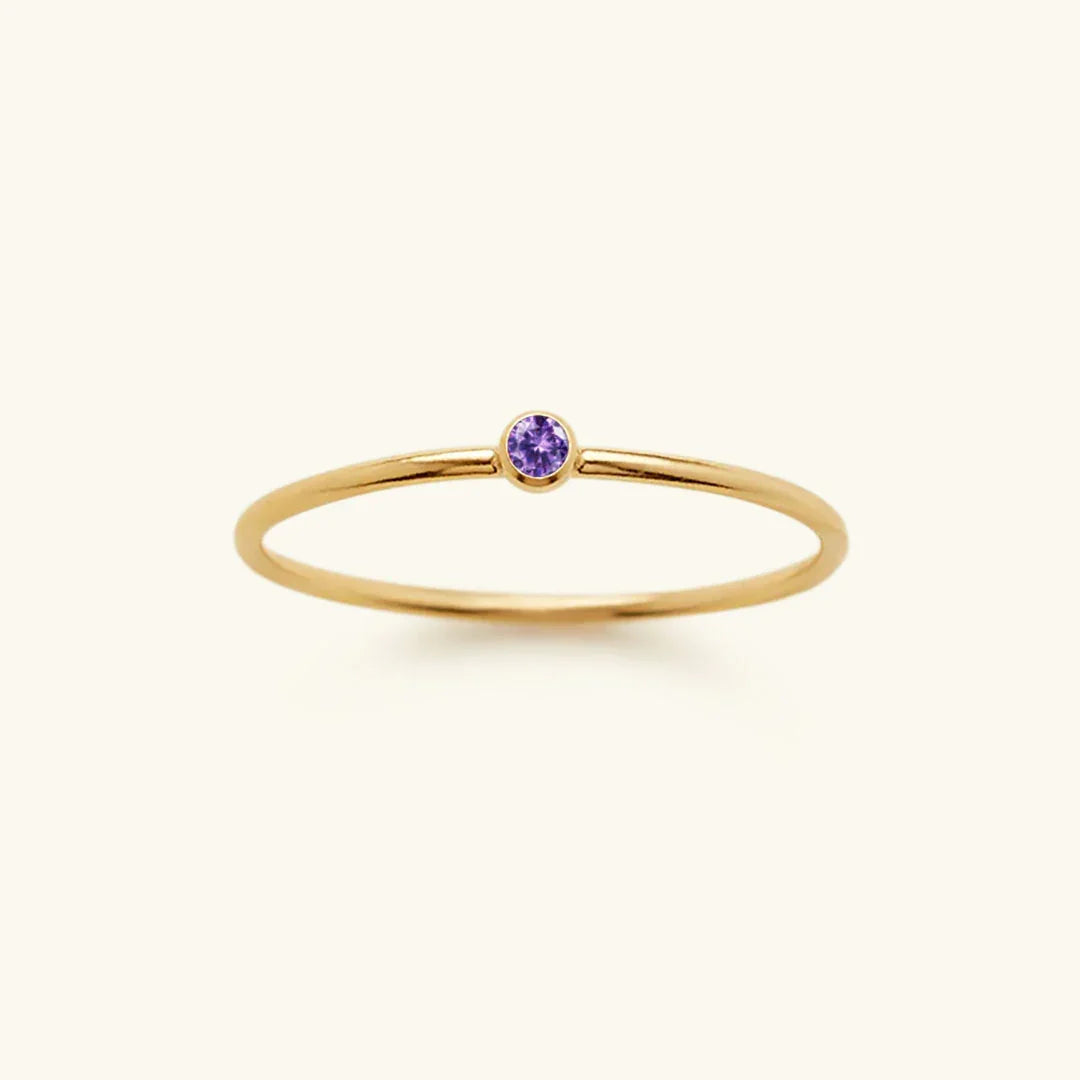 [ElanLuxe]Amelia Birthstone Stacker Ring