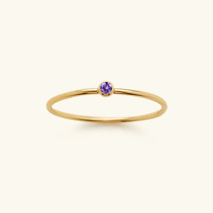 [ElanLuxe]Amelia Birthstone Stacker Ring