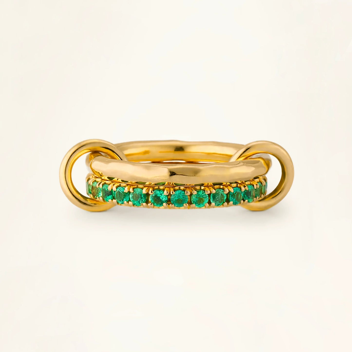 [ElanLuxe]Viridian Stacked Diamond Ring