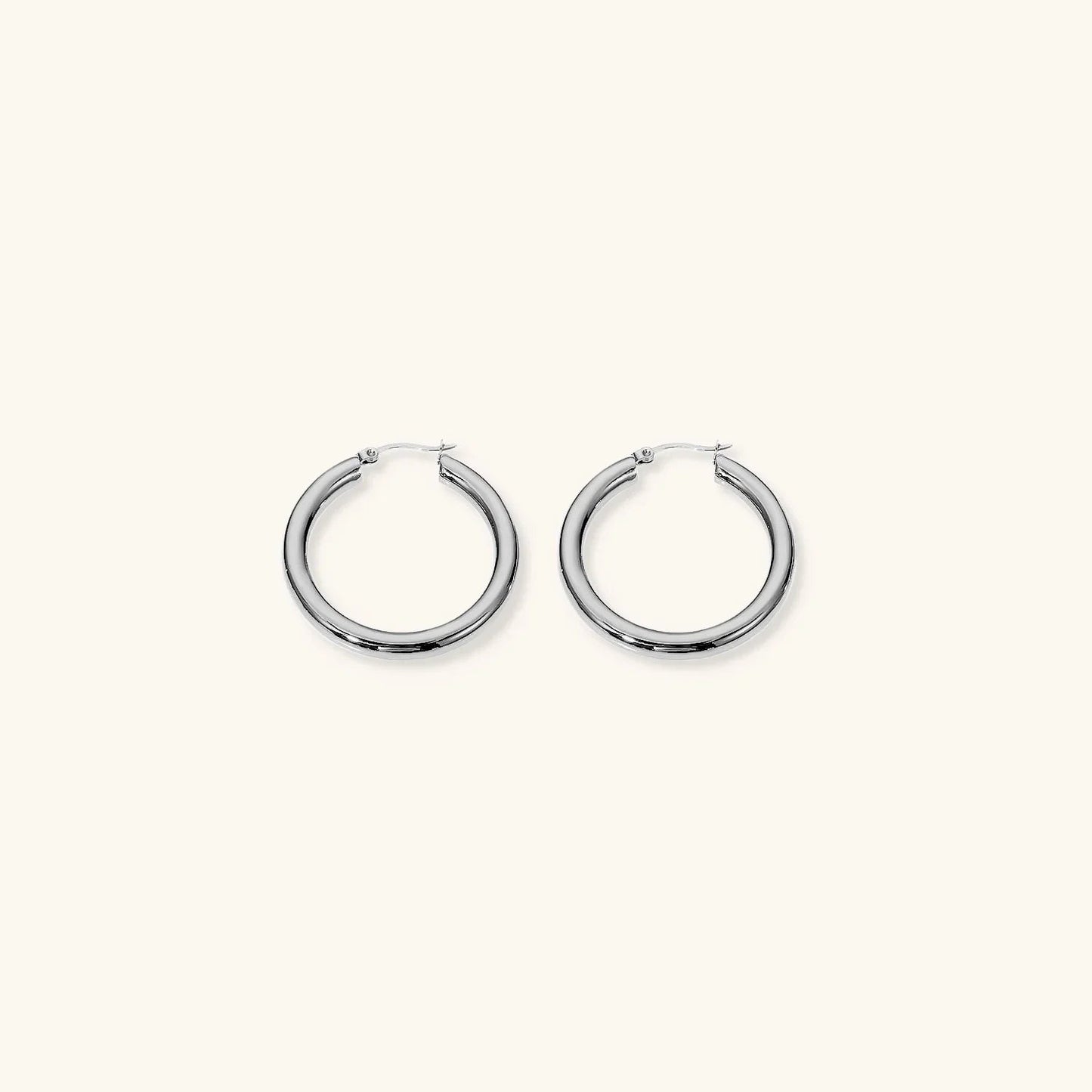 [ElanLuxe]Wide Hoop Earrings