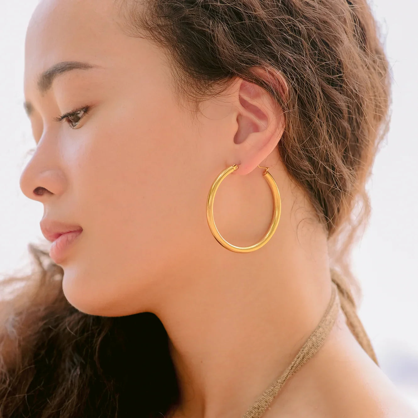 [ElanLuxe]Wide Hoop Earrings