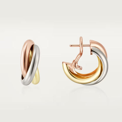 [ElanLuxe Jewelry]TRINITY ON DIAMOND CLASSIC EARRINGS