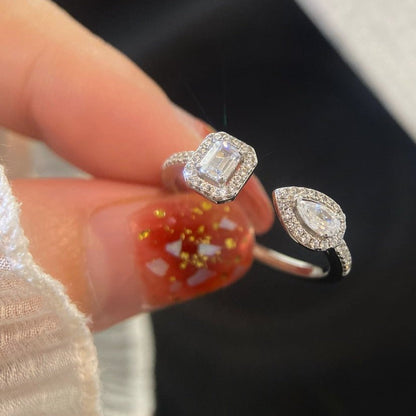 [ElanLuxe Jewelry]MY TWIN TOI & MOI SILVER DIAMOND RING