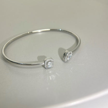 [ElanLuxe Jewelry]JONC FLEX MY TWIN TOI & MOI SILVER DIAMOND BRACELET