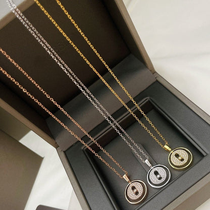 [ElanLuxe Jewelry]LUCKY MOVER PM PAVED NECKLACE