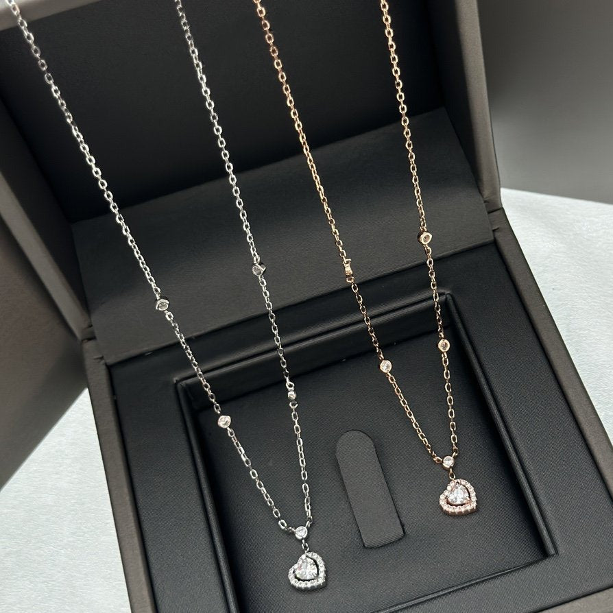 [ElanLuxe Jewelry]JOY HEART DIAMOND NECKLACE