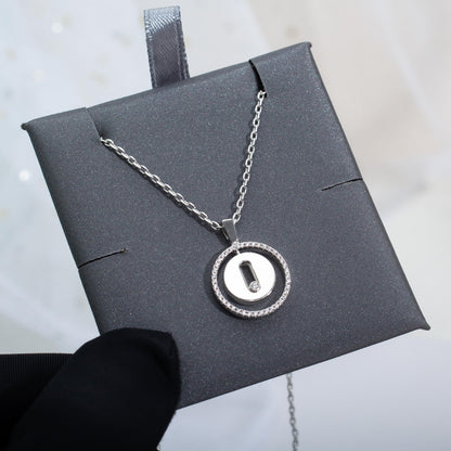 [ElanLuxe Jewelry]LUCKY MOVE PM NECKLACE SILVER DIAMOND