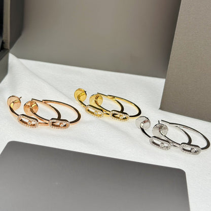 [ElanLuxe Jewelry]CREOLES MOVE UNO PM DIAMOND EARRINGS