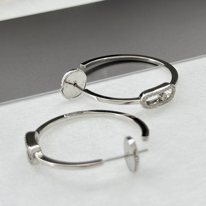 [ElanLuxe Jewelry]CREOLES MOVE UNO PM DIAMOND EARRINGS