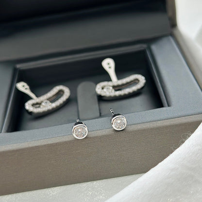 [ElanLuxe Jewelry]MOVE UNO SILVER DIAMOND EARRINGS