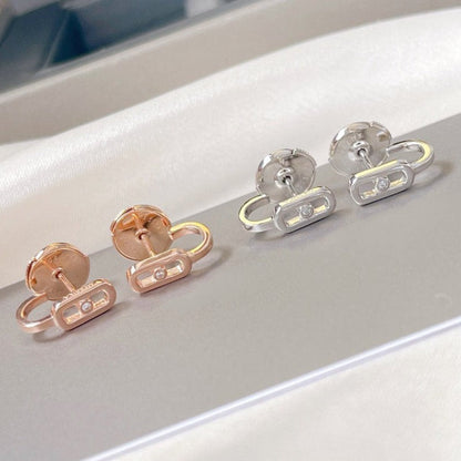 [ElanLuxe Jewelry]CREOLES MOVE UNO MINI 1 DIAMOND EARRINGS