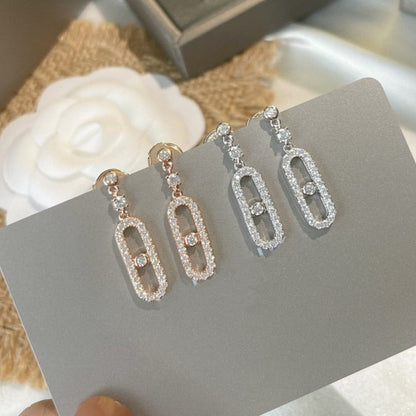 [ElanLuxe Jewelry]DORMEUSES MOVE UNO DIAMOND EARRINGS