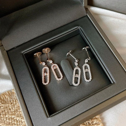 [ElanLuxe Jewelry]DORMEUSES MOVE UNO DIAMOND EARRINGS
