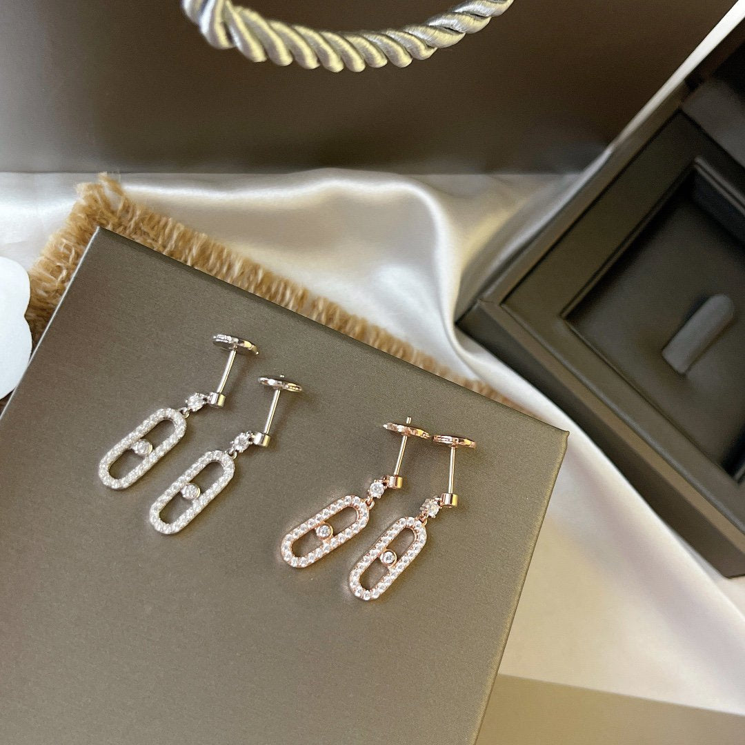 [ElanLuxe Jewelry]DORMEUSES MOVE UNO DIAMOND EARRINGS