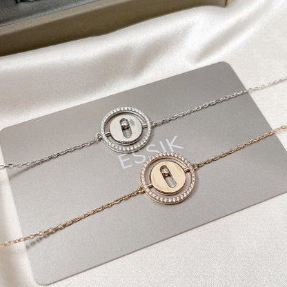 [ElanLuxe Jewelry]LUCKY MOVE PAVED DIAMOND BRACELET