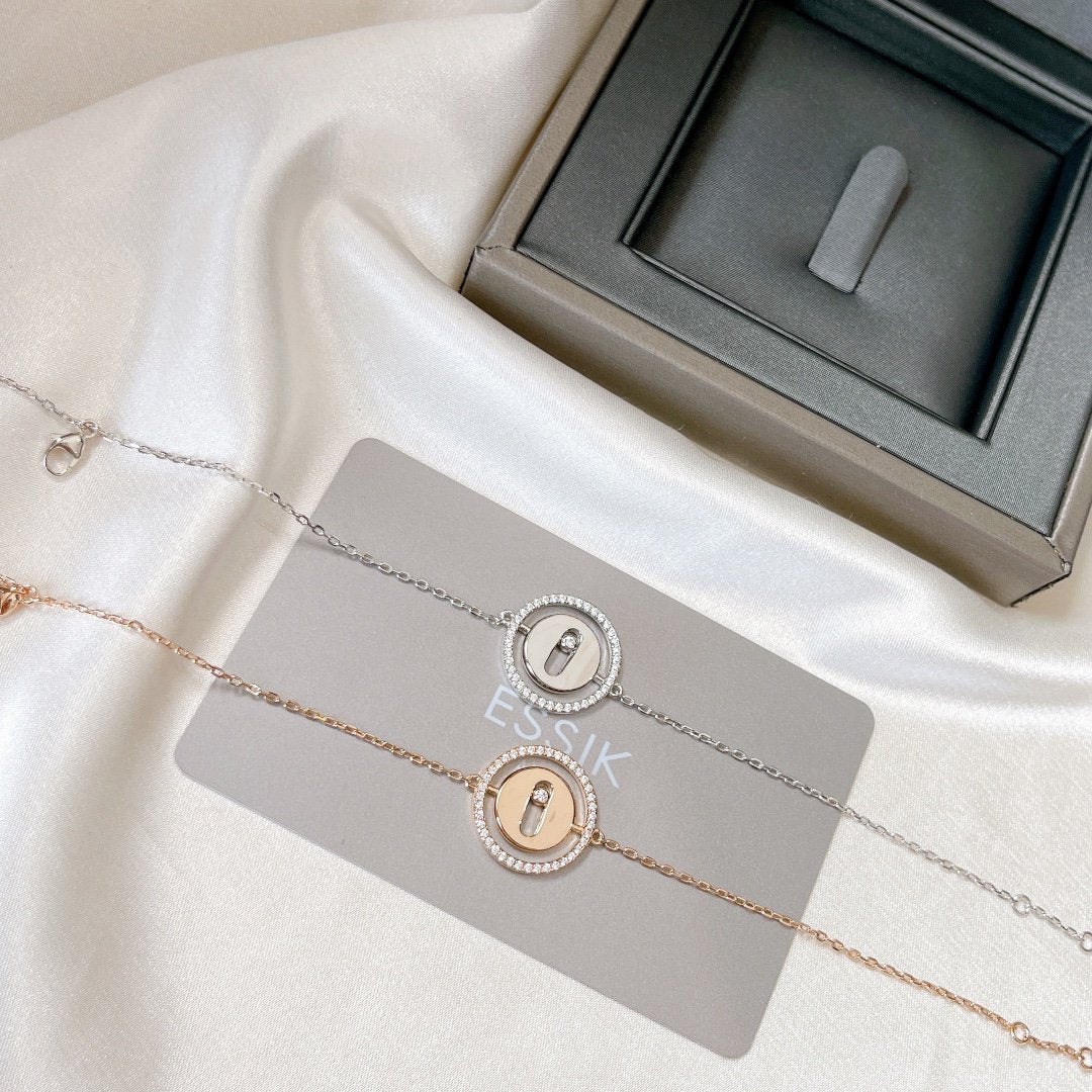 [ElanLuxe Jewelry]LUCKY MOVE PAVED DIAMOND BRACELET