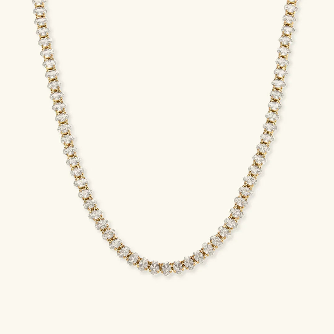 [ElanLuxe]Wisteria Diamond Tennis Necklace