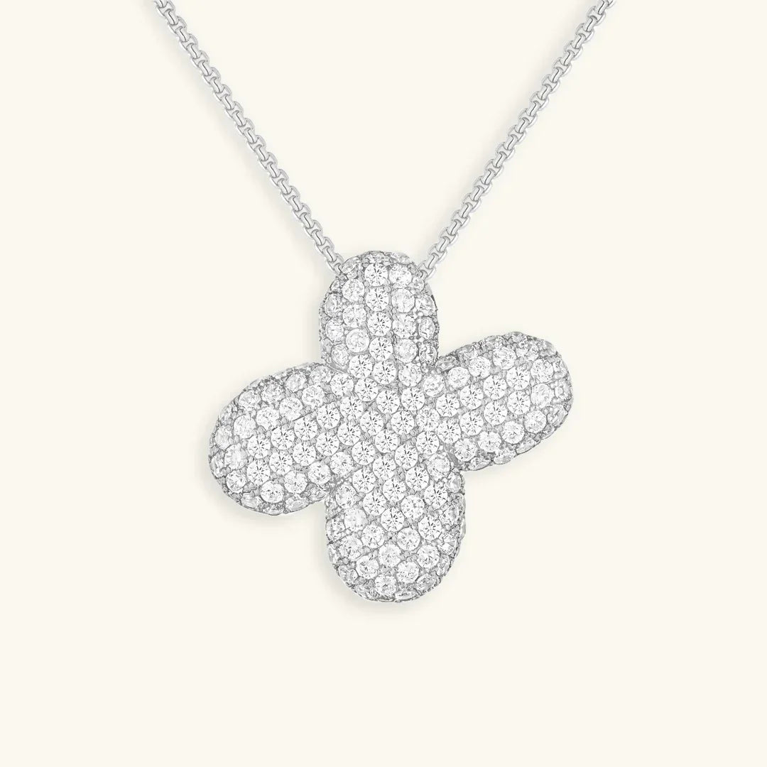 [ElanLuxe]Bubble Initial Diamond Necklace