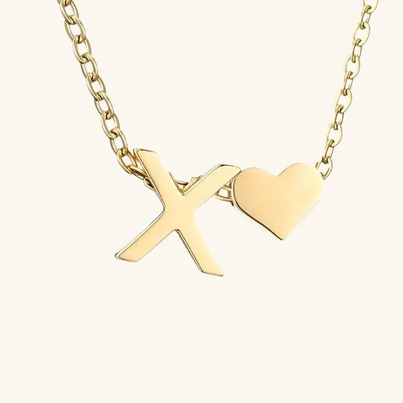 [ElanLuxe]Ria Initial Letter Gold Necklace