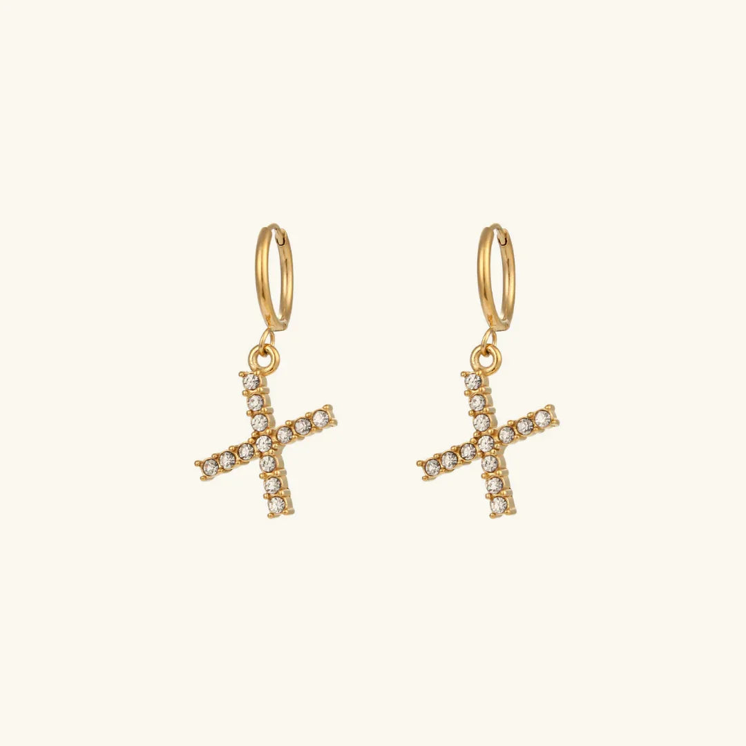 [ElanLuxe]Wilhemina Initial Letter Earrings