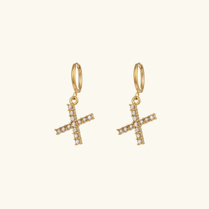 [ElanLuxe]Wilhemina Initial Letter Earrings