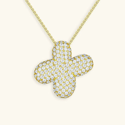 [ElanLuxe]Bubble Initial Diamond Necklace