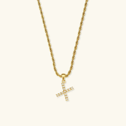 [ElanLuxe]Elodie Initial Letter Pearl Necklace