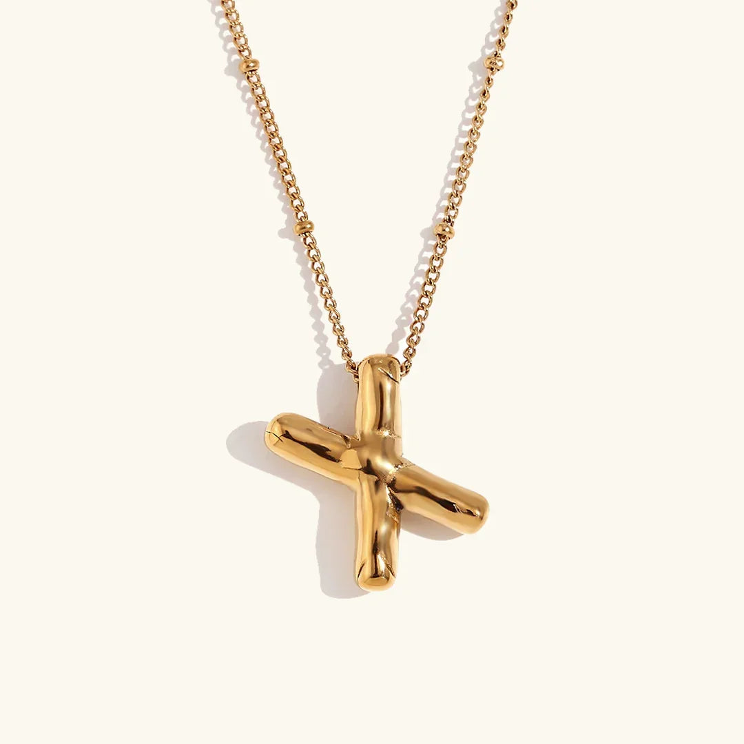 [ElanLuxe]Balloon Gold Initial Necklace