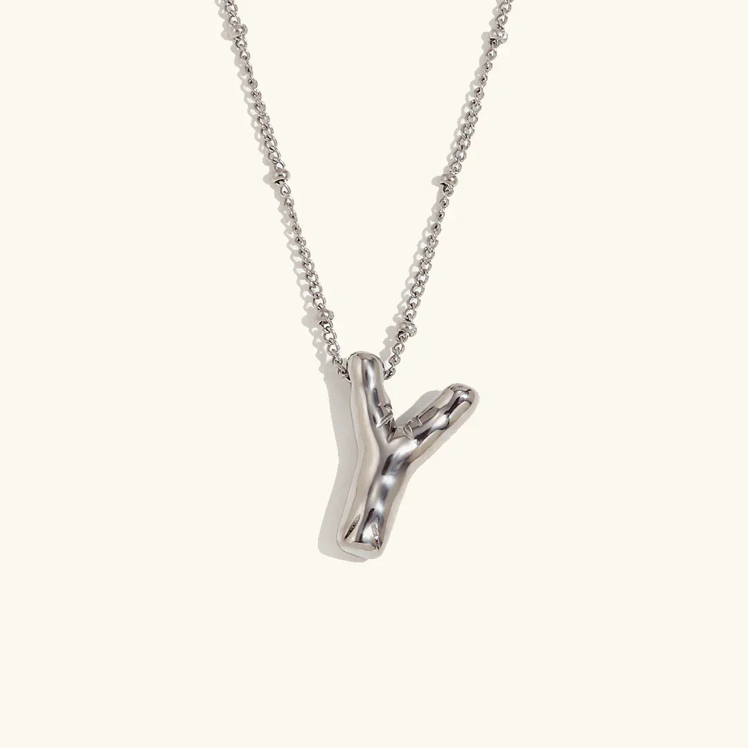[ElanLuxe]Balloon Gold Initial Necklace